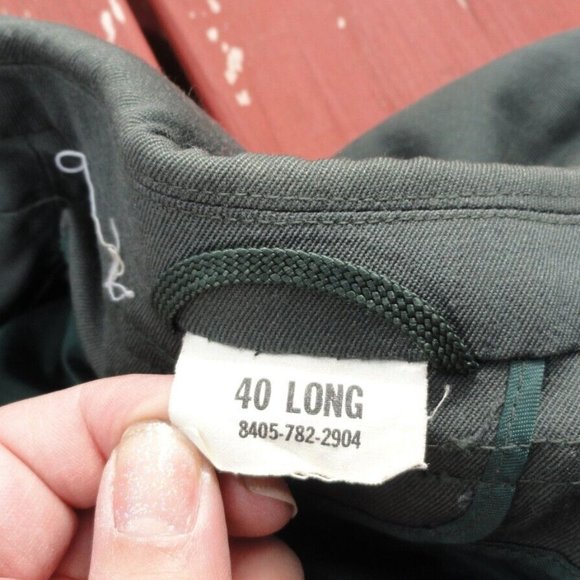 ARMY USGI CLASS A DRESS GREEN OVERCOAT TRENCH sz40/LONG COAT VIETNAM ERA SV 751 - Picture 11 of 12